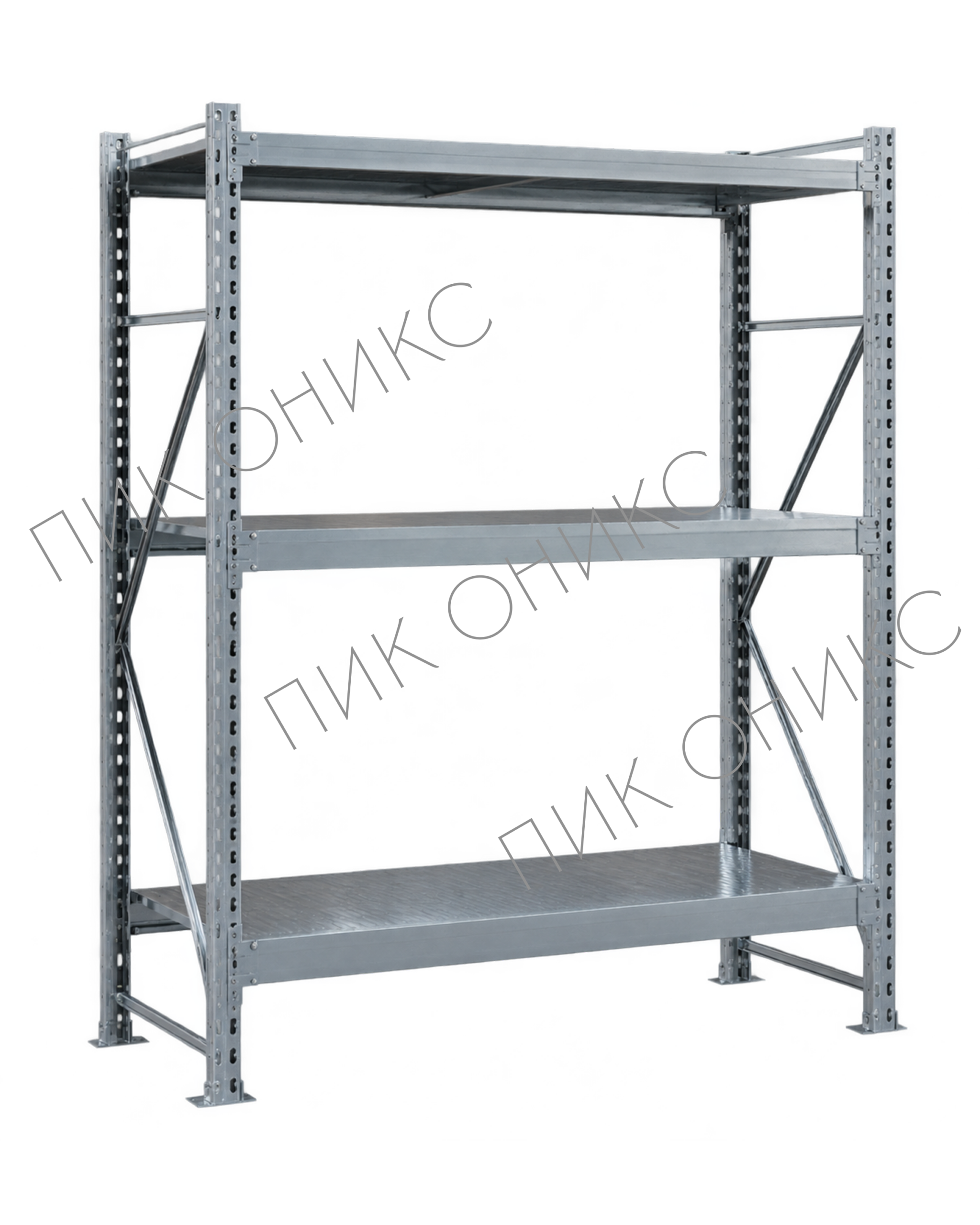 Стеллаж складской грузовой 2000×1000×3000h до 580 кг на полку